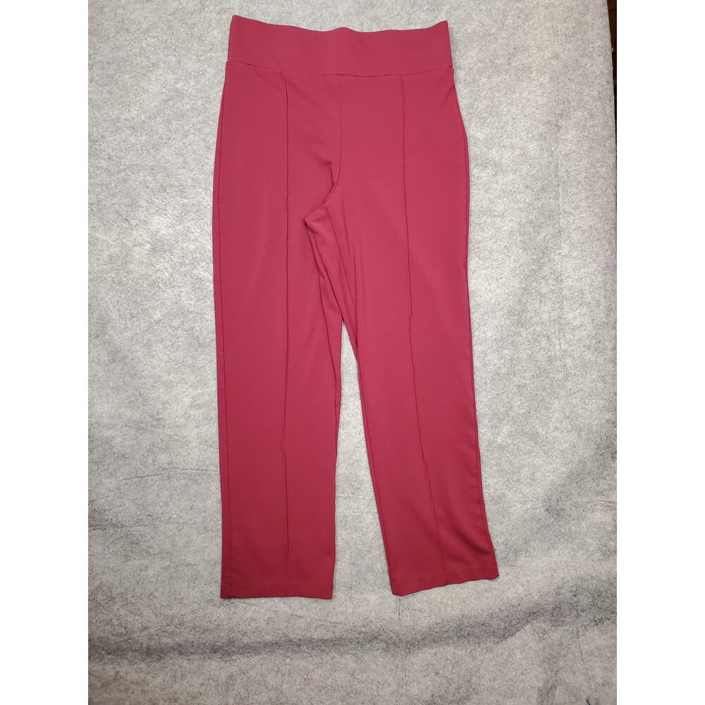 Blair Women's Medium Dark Pink Pull On Elastic Waist Pants Soft Stretchy